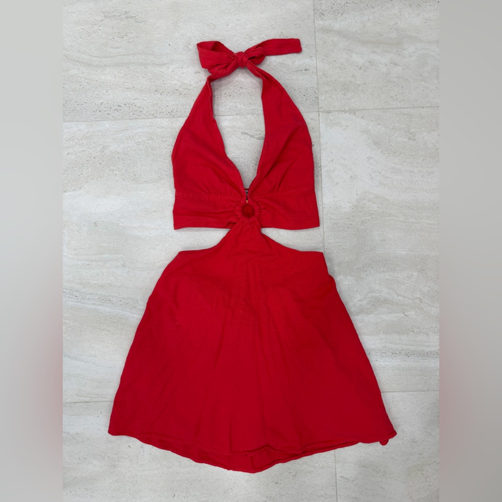 Red Halter Dress